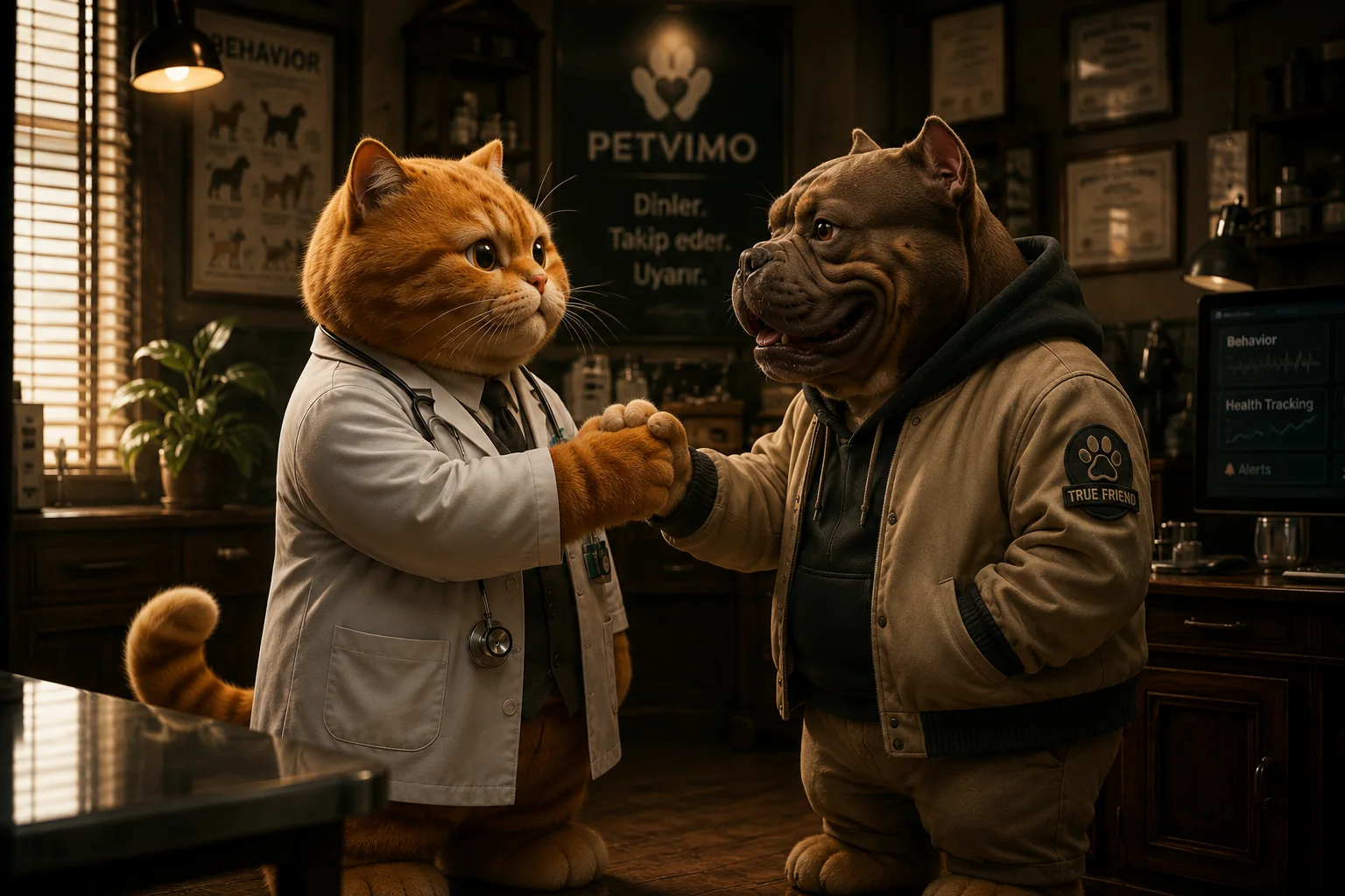 Vimo ve American Bully davranış sahnesi